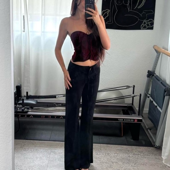 Black Boot Cut Pants - Picture 3 of 10